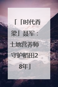 「时代脊梁」聂军：土地营养师守护稻田28年