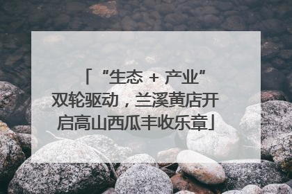 “生态 + 产业”双轮驱动，兰溪黄店开启高山西瓜丰收乐章