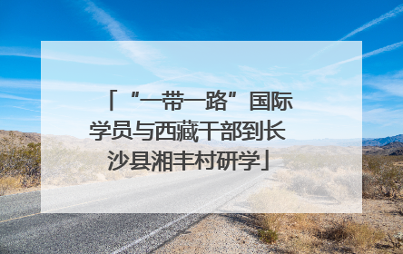 “一带一路”国际学员与西藏干部到长沙县湘丰村研学