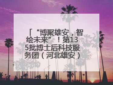 “博聚雄安，智绘未来”！第135批博士后科技服务团（河北雄安）活动成功举办