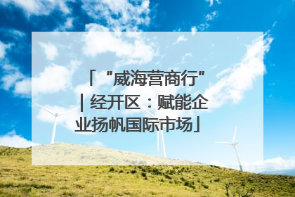 “威海营商行”｜经开区：赋能企业扬帆国际市场