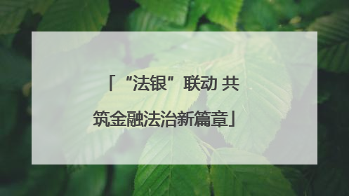 “法银”联动 共筑金融法治新篇章