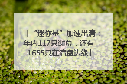“迷你基”加速出清：年内117只谢幕，还有1655只在清盘边缘