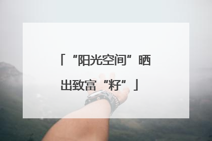 “阳光空间”晒出致富“籽”