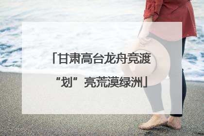 甘肃高台龙舟竞渡“划”亮荒漠绿洲