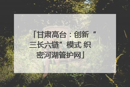 甘肃高台：创新“三长六链”模式 织密河湖管护网