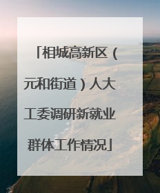 相城高新区（元和街道）人大工委调研新就业群体工作情况