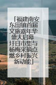福建南安东田镇首届文旅嘉年华盛大启幕 圩日市集与杨梅采摘点燃乡村振兴新动能