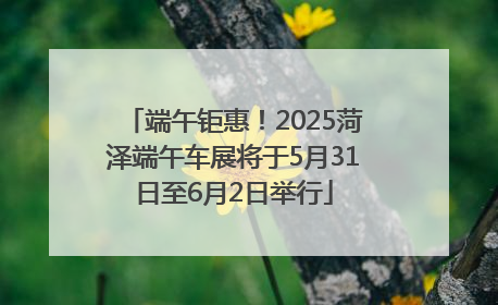 端午钜惠！2025菏泽端午车展将于5月31日至6月2日举行