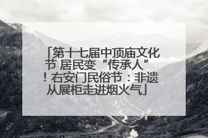 第十七届中顶庙文化节 居民变“传承人”！右安门民俗节：非遗从展柜走进烟火气