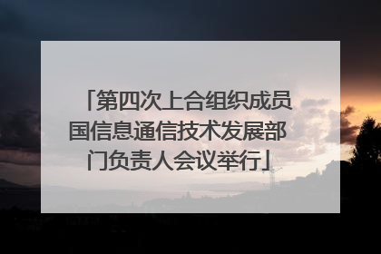 第四次上合组织成员国信息通信技术发展部门负责人会议举行
