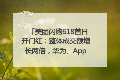 美团闪购618首日开门红：整体成交额增长两倍，华为、Apple、沃尔玛等近800个品牌翻倍增长