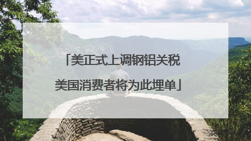 美正式上调钢铝关税 美国消费者将为此埋单