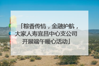 粽香传情，金融护航，大家人寿宜昌中心支公司开展端午暖心活动