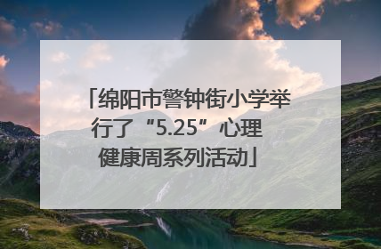绵阳市警钟街小学举行了“5.25”心理健康周系列活动