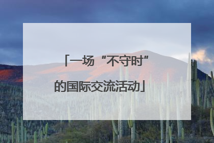 一场“不守时”的国际交流活动