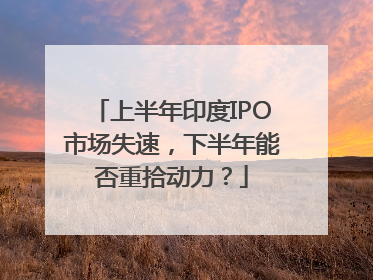 上半年印度IPO市场失速，下半年能否重拾动力？