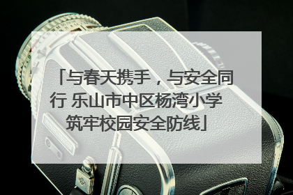 与春天携手，与安全同行 乐山市中区杨湾小学筑牢校园安全防线