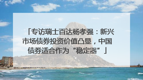 专访瑞士百达杨孝强：新兴市场债券投资价值凸显，中国债券适合作为“稳定器”