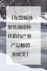 东盟媒体聚焦湖南怀化箱包产业 产品畅销亚欧美