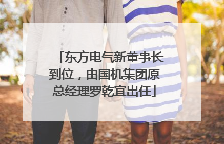 东方电气新董事长到位，由国机集团原总经理罗乾宜出任