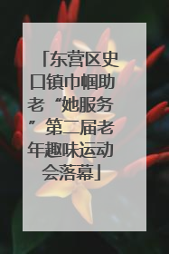 东营区史口镇巾帼助老“她服务”第二届老年趣味运动会落幕