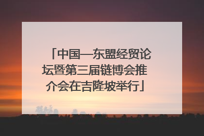 中国—东盟经贸论坛暨第三届链博会推介会在吉隆坡举行