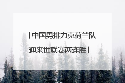 中国男排力克荷兰队 迎来世联赛两连胜