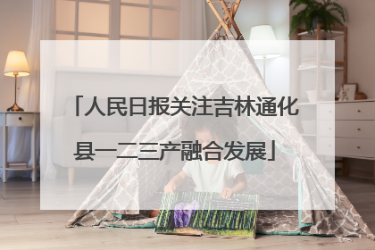 人民日报关注吉林通化县一二三产融合发展