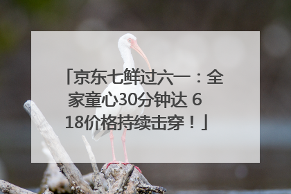 京东七鲜过六一：全家童心30分钟达 618价格持续击穿！