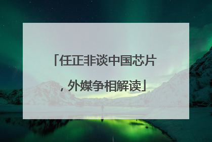 任正非谈中国芯片，外媒争相解读