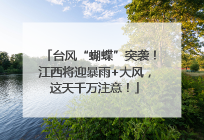 台风“蝴蝶”突袭！江西将迎暴雨+大风，这天千万注意！