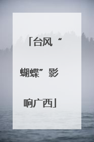台风“蝴蝶”影响广西