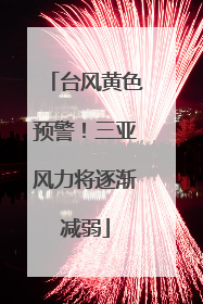 台风黄色预警！三亚风力将逐渐减弱