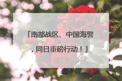 南部战区、中国海警，同日重磅行动！
