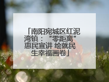 南阳宛城区红泥湾镇：“零距离”惠民宣讲 绘就民生幸福画卷