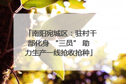 南阳宛城区：驻村干部化身 “三员” 助力生产一线抢收抢种