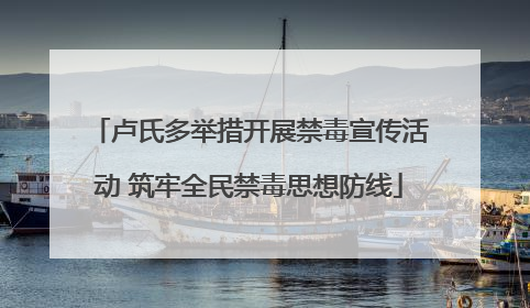 卢氏多举措开展禁毒宣传活动 筑牢全民禁毒思想防线