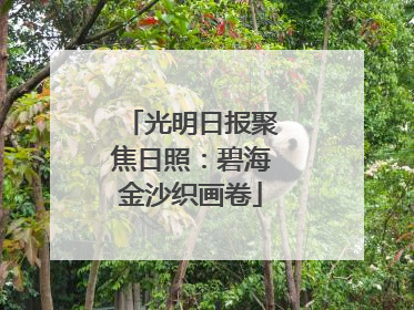 光明日报聚焦日照：碧海金沙织画卷