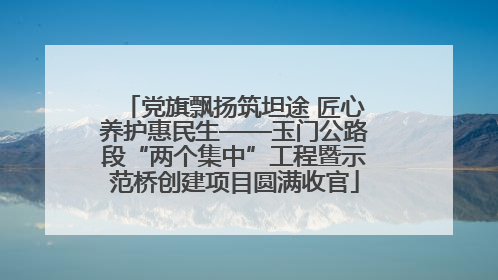 党旗飘扬筑坦途 匠心养护惠民生——玉门公路段“两个集中”工程暨示范桥创建项目圆满收官