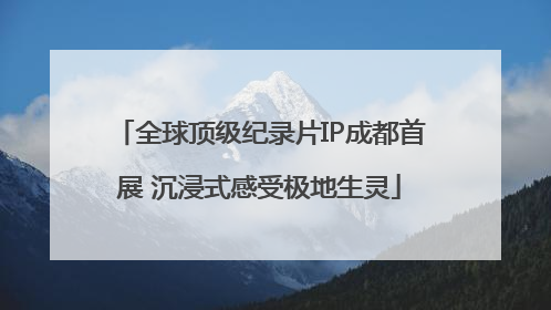 全球顶级纪录片IP成都首展 沉浸式感受极地生灵