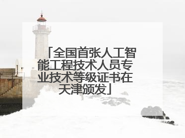全国首张人工智能工程技术人员专业技术等级证书在天津颁发