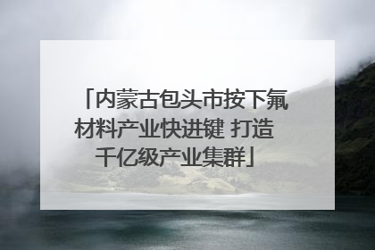 内蒙古包头市按下氟材料产业快进键 打造千亿级产业集群