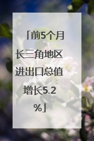 前5个月长三角地区进出口总值增长5.2%