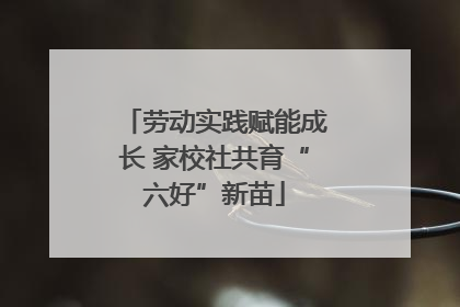 劳动实践赋能成长 家校社共育“六好”新苗