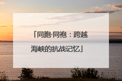 同胞·同袍：跨越海峡的抗战记忆