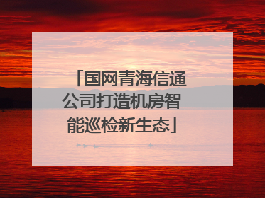 国网青海信通公司打造机房智能巡检新生态