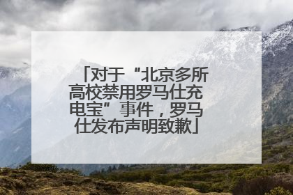 对于“北京多所高校禁用罗马仕充电宝”事件，罗马仕发布声明致歉
