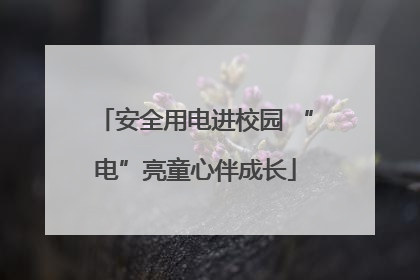 安全用电进校园 “电”亮童心伴成长