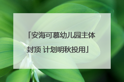 安海可慕幼儿园主体封顶 计划明秋投用
